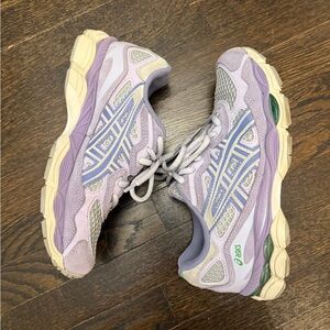 Asics Women's Lavender and Cream Athletic Shoes
